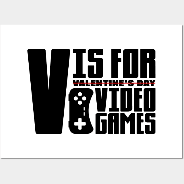 V is for Video Games Wall Art by colorsplash